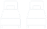 Single beds icon